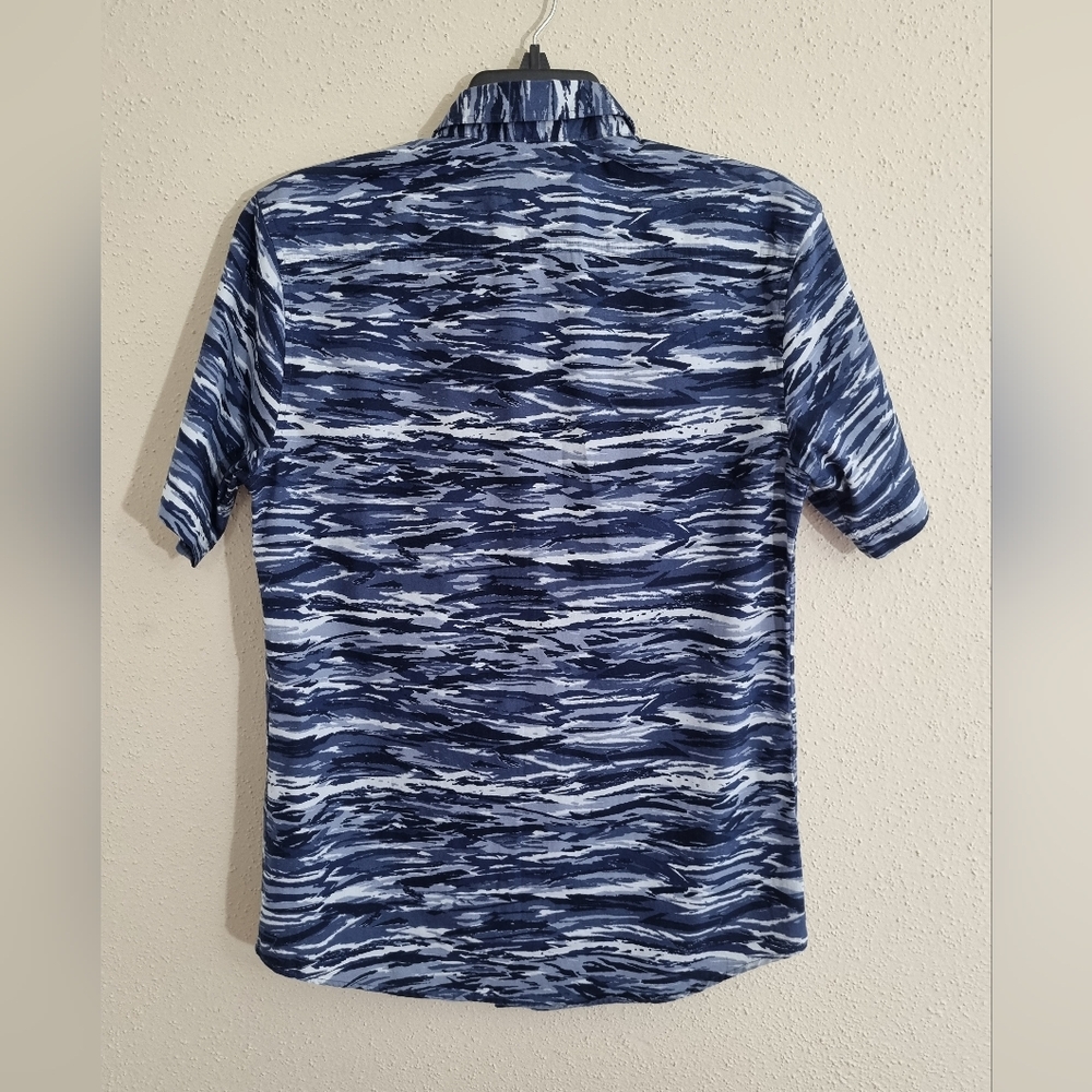 American Rag Navy and White Patterned Shirt Size S  NWOT - Picture 5 of 9